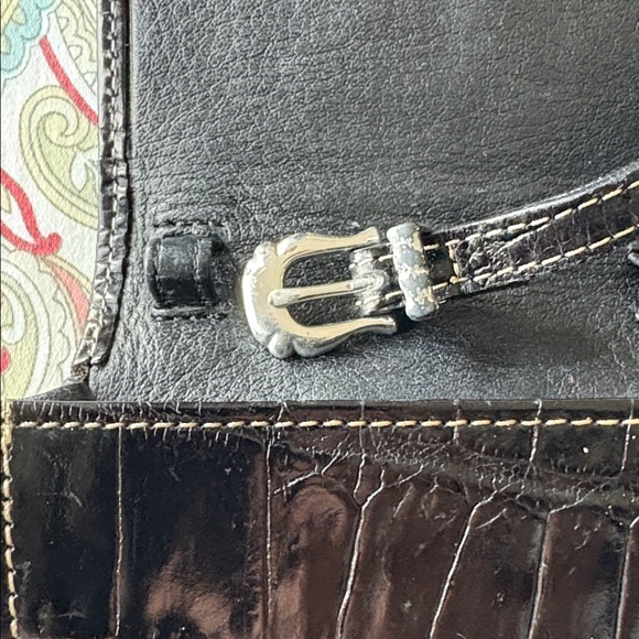 Brighton Black Embossed Wallet with Belt - Picture 5 of 6